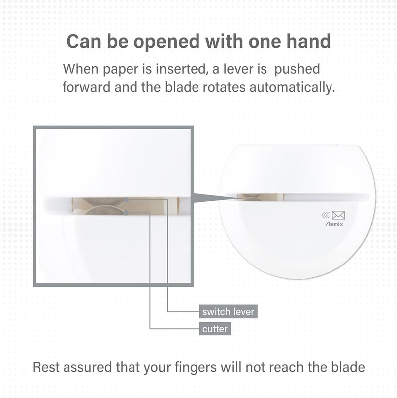 Asmix Electric Letter Opener,LO85W White Letter openers Envelope, Envelope Opener, (Japan Import) - Image 3